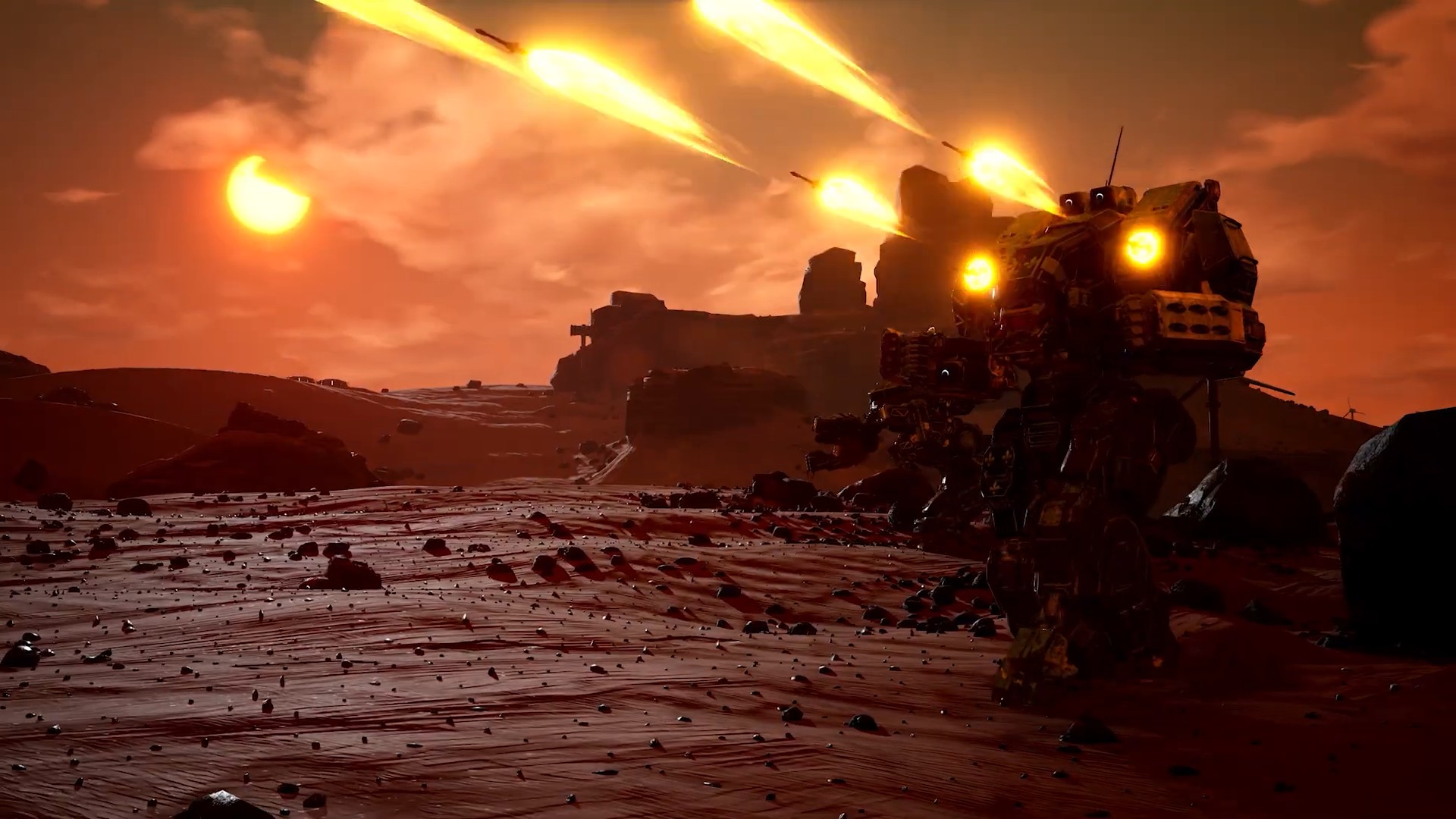 Volleys at dusk