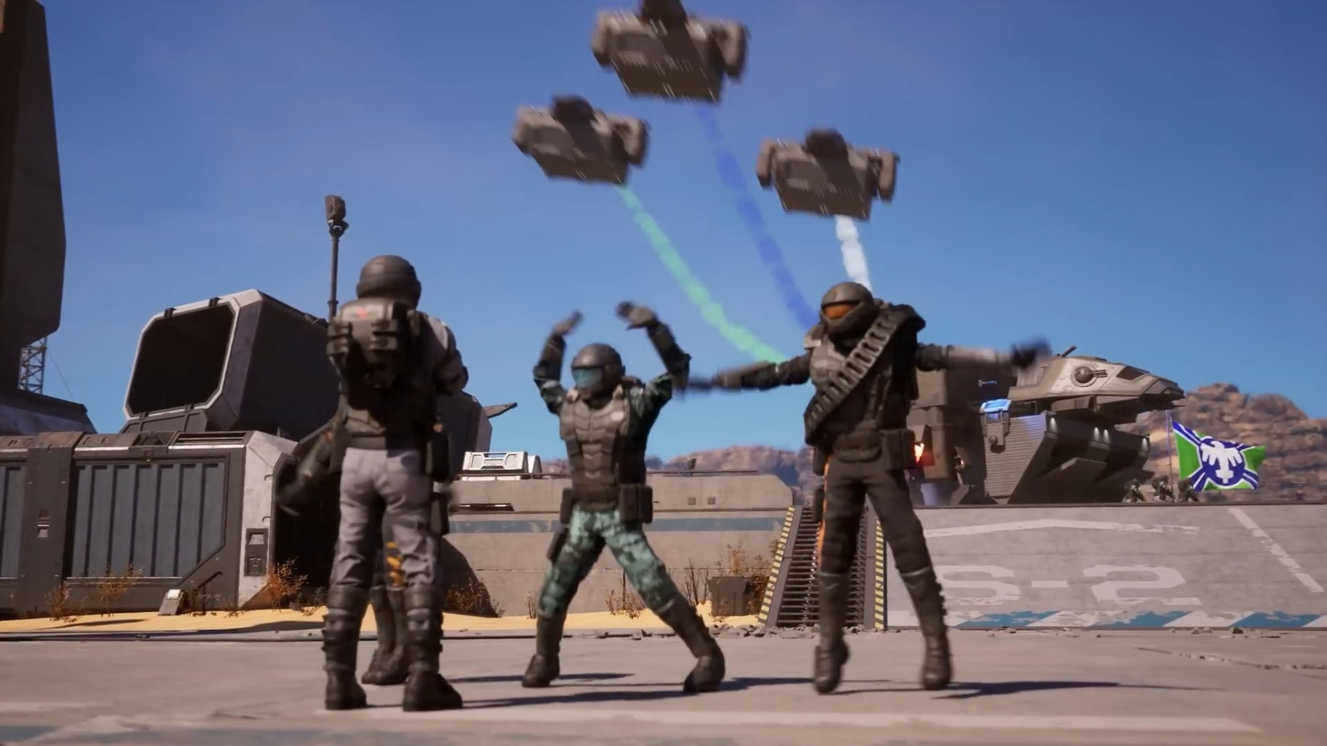 Celebration on the pad